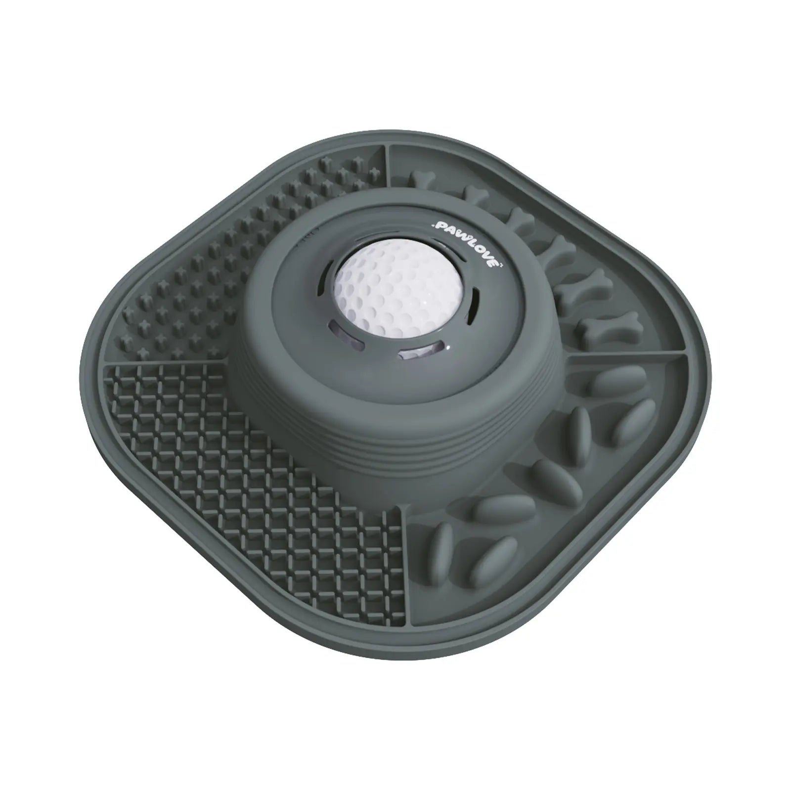 Pawlove Dog Food Slow Feeder Bowl - Anti-Slip Rubber Ball-In Design, 3/4 Cup Neater Feeder, Food-Grade, Curbs Splash Mess, Dishwasher Safe for Liquid Treats/Bone Broth, Puppy Anxiety Relief/Post-Op Feeding | Pet Supplies