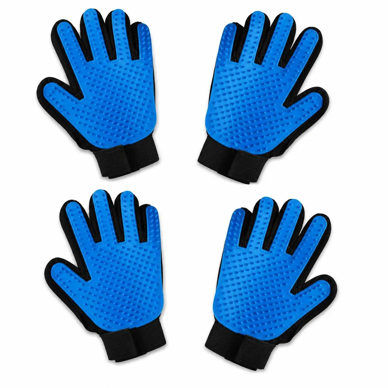 Pet Grooming Gloves, Upgrade Version with Enhanced 255 Silicone Grooming Tips, Hair Remover Mittens for Dogs & Cats, Bath Brush, 2-In-1 Deshedding & Massage Mitt, 5-Finger Flexible Design, for Bathing & Grooming, Safe for Long/Short/Curly Hair Pets