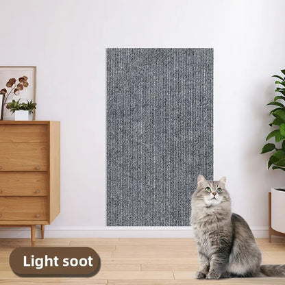 11.85In*39.3In，Cat Scratch Protector for Furniture – Protect Leather Couch from Claws, anti Scratch Tape for Sofa Arms Corners, Clear Sticky Scratch Deterrent Pad, Easy to Install Weird Stickers Iridescent Stained Glass Window Film